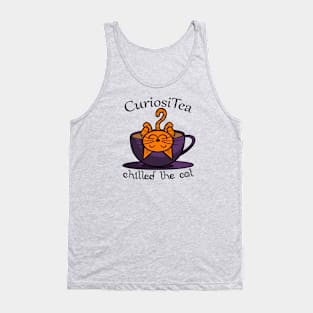 Cat in a tea cup - Curiosity Chilled the Cat Tank Top